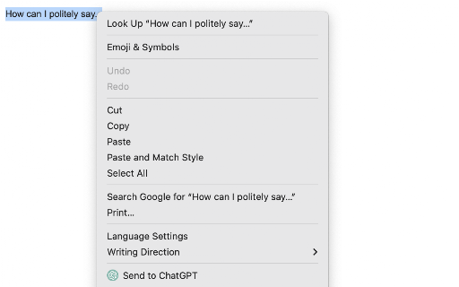 Handy - ChatGPT Context :: Use ChatGPT right on the page!