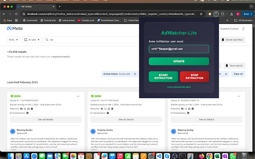 Ad Watcher :: Detects and logs POST requests to Facebook's GraphQL API that contain ad data.