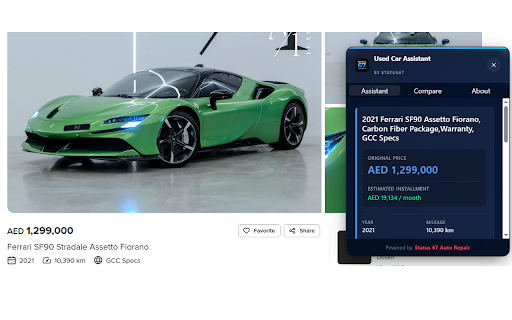 Status67 Used Car Assistant :: A premium browsing companion that helps UAE used‑car buyers organize vehicle listings while you browse.