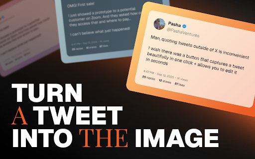 Twitter Screenshot :: Use Twitter Screenshot to convert tweet to image. Create a beautiful tweet screenshot, add gradient background