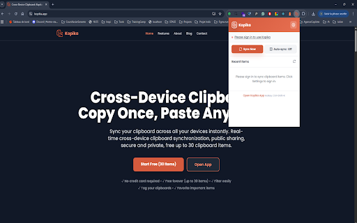 Kopika — Universal Clipboard Sync :: Sync your clipboard across all devices instantly. Copy once, paste anywhere.