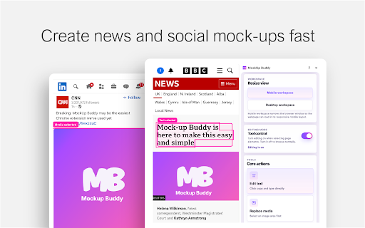 MockUp Buddy :: Create quick article, webpage and social media mock-ups.