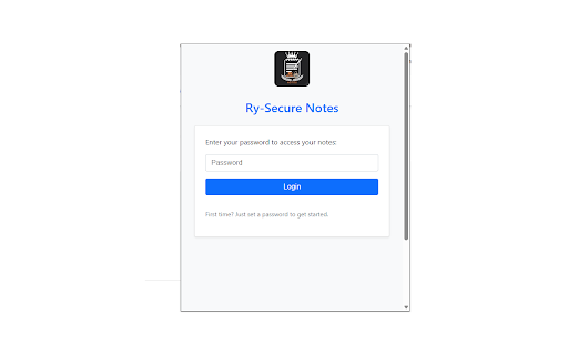 Ry-Secure Notes :: A simple secure note-taking extension with password protection