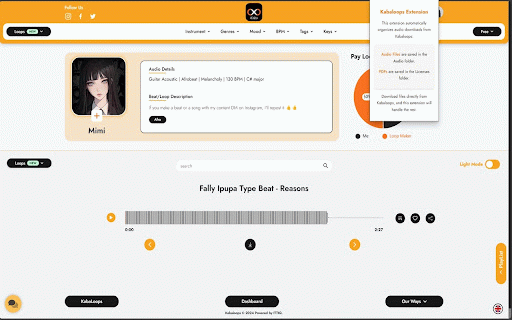 Kabaloops File Organizer :: This extension makes organizing your audio downloads from Kabaloops a breeze! 🎧💨 No more scrambling to find your files—everything…