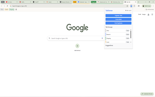TabSense :: Smart tab management and organization