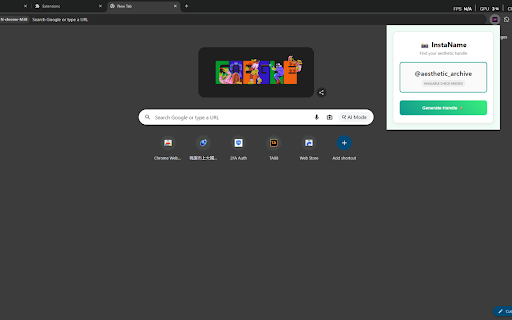 InstaName: Handle Generator :: Instantly generate aesthetic, catchy, and unique usernames for your social media profiles.