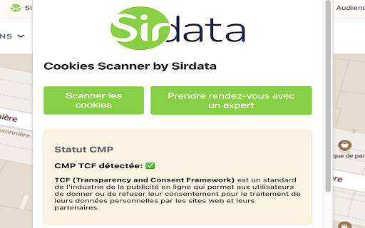 Cookies Scanner by Sirdata :: Analysez instantanément la conformité RGPD de n'importe quel site web ! Cookies Scanner by Sirdata effectue un audit des cookies