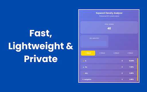 Word Counter & Keyword Density Analyzer :: Instant word count & keyword density analysis for any webpage.