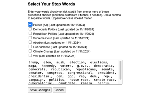 News Blockade :: Removes undesired content from websites.