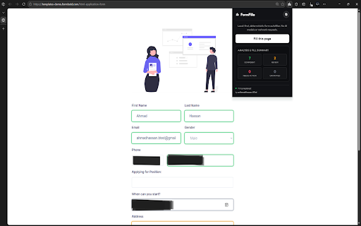 FormFilla :: Fills application forms (jobs, scholarships, admissions) from local JSON profile data. No AI, local-first.