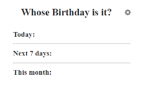 Birthday reminder :: Birthday reminder