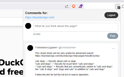 Open Comment Section :: Adds a comment section to any website on the internet.