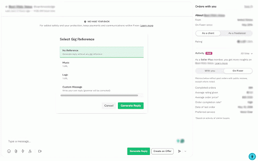 Fiverr Agent :: Generates replies for Fiverr inbox messages using Gemini API.
