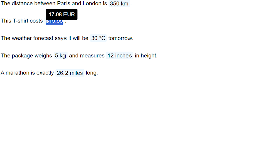 Hover Convert :: Convert units, currencies, and temperatures on any page. Highlight text to see instant results.