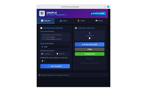 Gnofle FB Group Manager :: Facebook Group Manager - Join, Leave, Export & Post