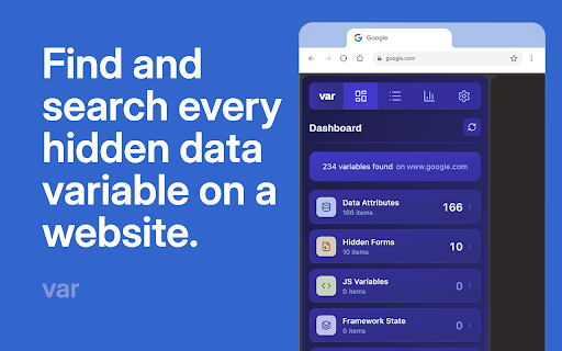Show Data Variables :: Powerful side panel browser extension that discovers, organizes, and helps inspect hidden or non-obvious page data across the DOM,…