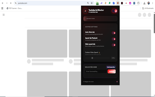 Youtube Ad Blocker - YT Skipper Pro :: Skip YouTube ads with speedup, auto-clicks, and banner hiding.
