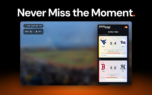 ArenaSwap — Auto-Switch Live NFL, NBA, MarchMadness & MLB Games :: Watches every live game across 31 leagues and auto-switches your browser tab to the most exciting one, as fast as every 6 seconds.