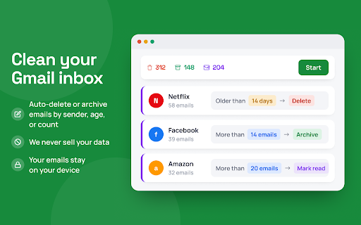 Email Cleaner :: Mass delete Gmail emails in one click with Email Cleaner. Clean up Gmail inbox with auto rules.