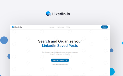 Search & Organize your LinkedIn Saved Posts :: Search & Organize your LinkedIn Saved Posts