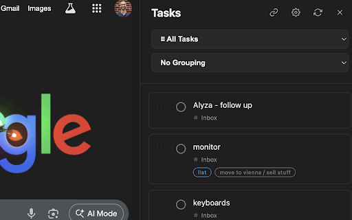 Todoist Custom Sidebar :: Native sidebar using Todoist API.