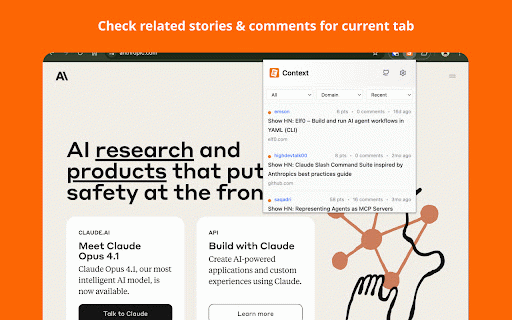 Context :: Find related comments & stories from HN for the current tab