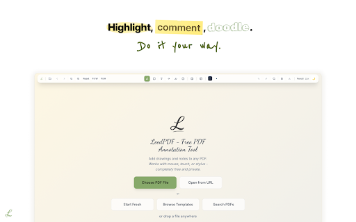 LeedPDF for Browser - Draw & Annotate PDFs for Free :: Automatically opens PDFs in LeedPDF desktop app or web version - smart redirect with fallback