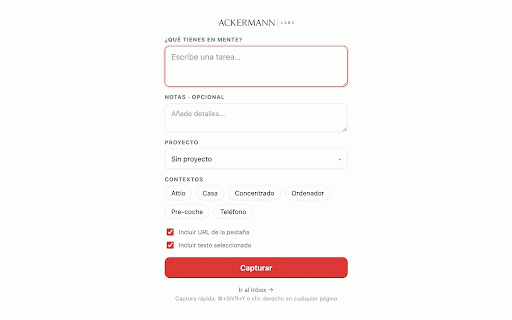 GTD Easy - Quick Capture :: Quick task capture for GTD Easy from any page.