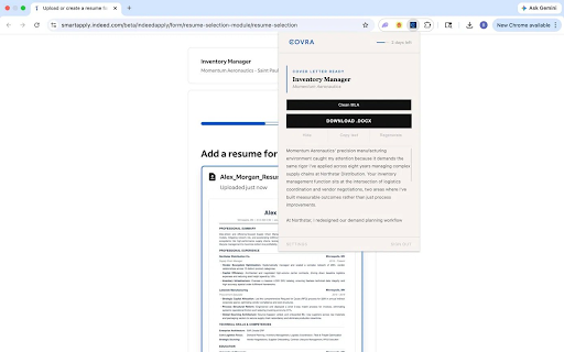 Covra - Your cover letter. Covered. :: Upload your resume once. Have a cover letter before you finish typing your name — for every job you apply to, forever.