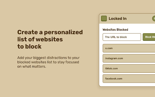Locked In | Block Social Media & Stay Focused :: Block distracting websites and stay focused.