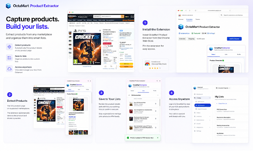 OctaMart Product Extractor :: Extract product details from e-commerce sites and add them to your OctaMart vendor catalog
