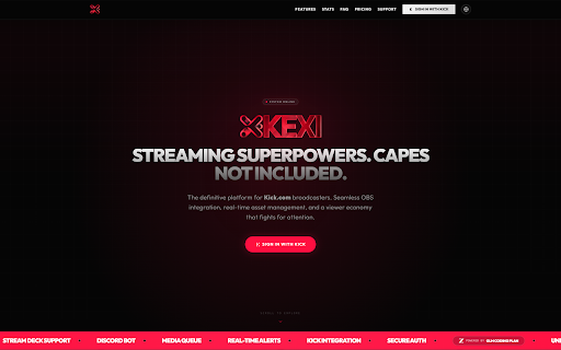 KEXI - Interactive Streaming Widget :: Send KEXs (videos, images, audio) to your favorite Kick streamers directly from their channel page