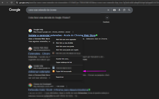 LinkEmbed Copy :: Copia links como texto clicável e transforma texto selecionado em link para a URL da página atual.