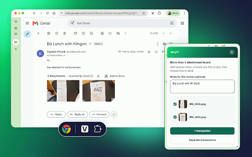 Veryfi Receipt Capture :: Capture receipts from Gmail and online stores, then send a PDF or screenshot to Veryfi for extraction.