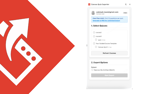 Canvas Quiz Exporter :: Export Canvas LMS quizzes to PDF for printing or offline study.