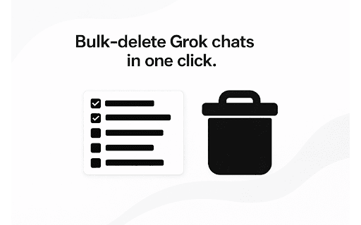 Delete Grok History & Images - Bulk Clear Chats :: The fastest way to delete Grok history. Select multiple chats to remove AI images and clean up your conversation sidebar instantly.
