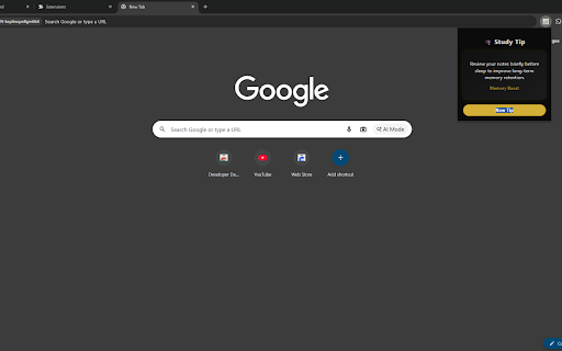Smart Study Tips :: Shows a quick and effective study tip each time you open the popup.