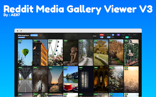 Reddit Media Gallery Viewer :: Turns any subreddit or user profile into a beautiful, modern media grid gallery.