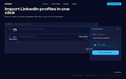 Urtwin :: AI assistant for Urtwin — AI agents, LinkedIn enrichment, and smart automation in your workspace.