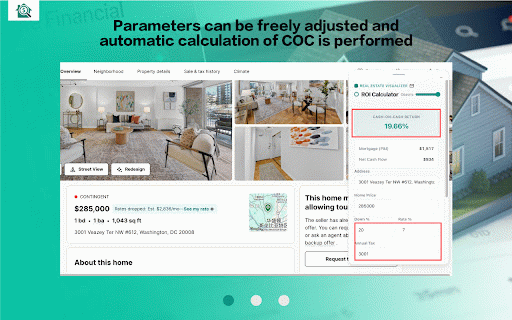 Real Estate Visualizer :: ROI and Cash Flow calculator on real estate listing sites.