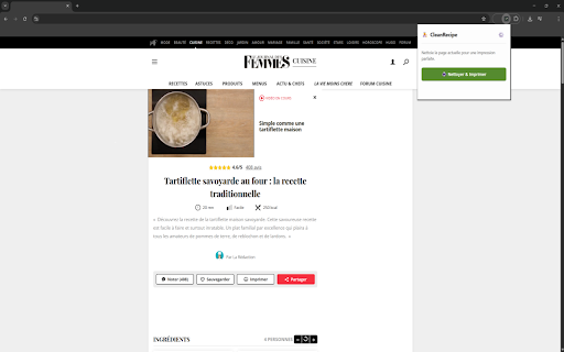 CleanRecipe AI :: Nettoie, formate et imprime les recettes via Gemini.