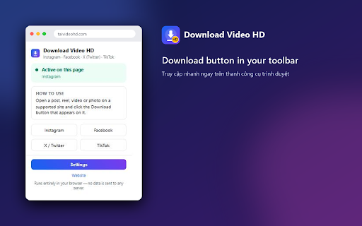 SnapHD - Download Video HD :: Download HD videos, photos, Reels and Stories from Instagram, Facebook, X (Twitter) and TikTok — all in one extension.