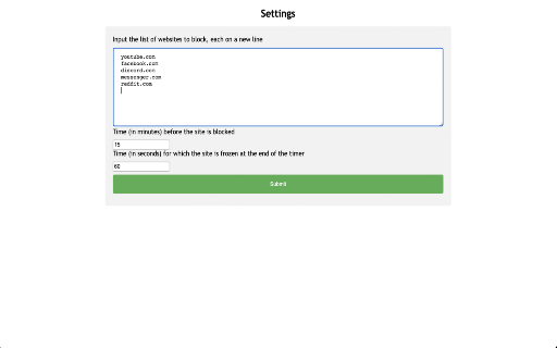 Softblocker :: sets a timer when you go on unproductive websites