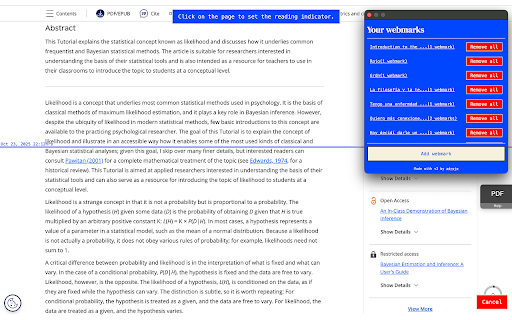 Webmark :: A simple extension to save and restore your reading position on a webpage.