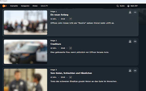 ZDF Mediathek Download :: Downloadbutton in der ZDF Mediathek