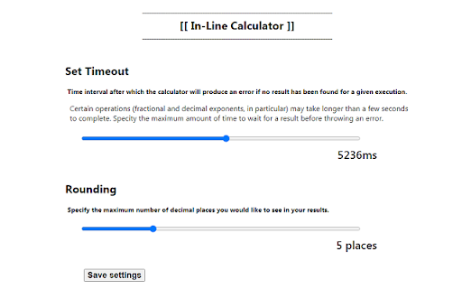 In-Line Calculator :: Evaluate simple mathematical expressions as you type!