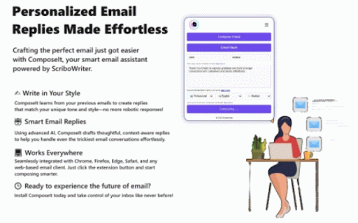 ScriboWriter - AI Email Writer :: Crafting the perfect email just got easier with ScriboWriter, your smart AI email Writer assistant powered by ScriboWriter.