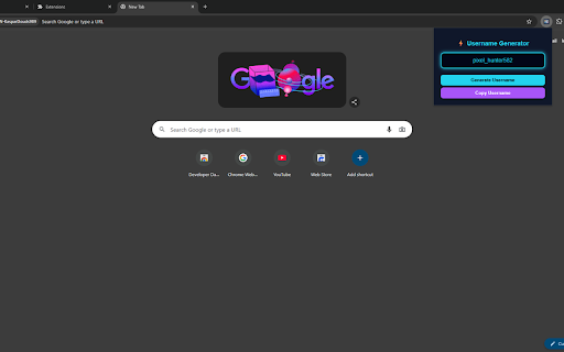 Username Idea Generator :: Generate creative username ideas instantly from the browser popup.