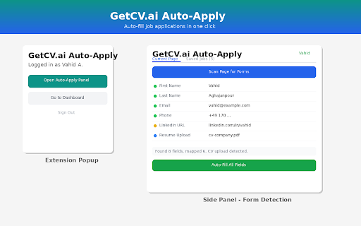 GetCV.ai Auto-Apply :: Auto-fill job applications using your GetCV.ai profile, CV, and cover letter