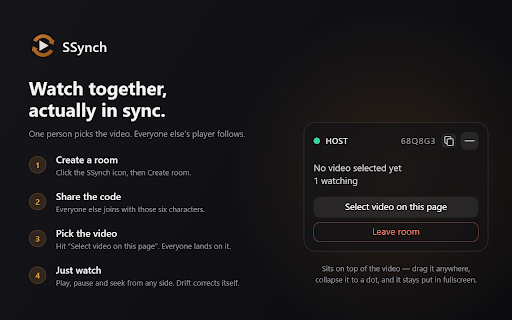 SSynch :: Watch any video in sync with other people, in real time.